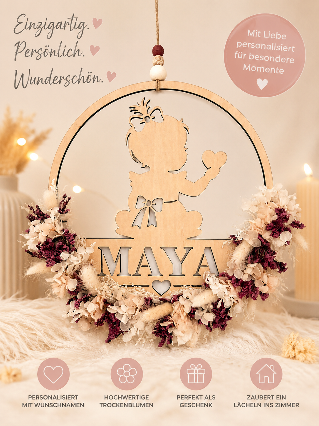 Personalisiertes Holzschild "Baby"