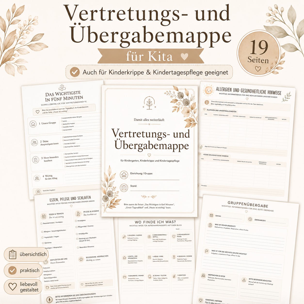 Vertretungsmappe Erzieher/Kindertagespflege